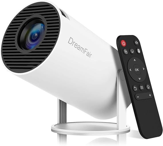 Mini Projector with WiFi and Bluetooth, Portable Projector 4K 1080P Support