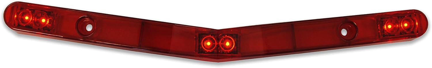 V-Shaped LED ID Bar Light with 7° Bend for Marine Trailers