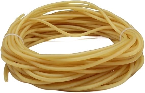 flexiable rubber Latex tubing Nature Rubber Hoses 1.6mm 2mm 3mm 4mm 5mm 6mm 7mm 9mm 10mm 12mm 14mm 17mm High Resilient Elastic Tube drain elastic (Color : Yellow, Size : OD 2mm(Solid))