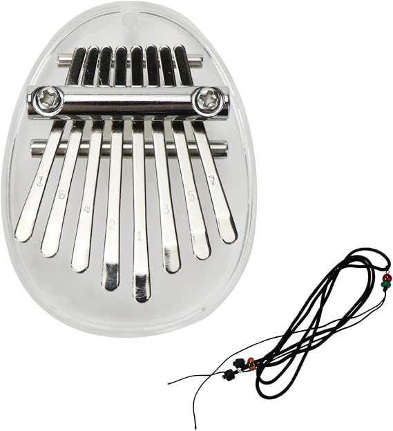 HEVSTIL 8 Key Mini Thumb Piano Kalimba Finger Thumb Piano Marimba Musical Accessories Pendant Gift