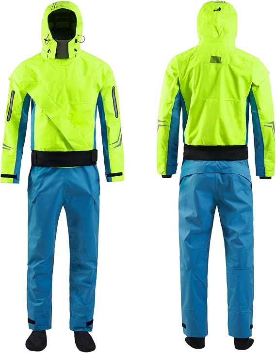 Women's Hooded Dry Suits for Cold Water Kayaking & Whitewater Paddling - Waterproof & Lightweight