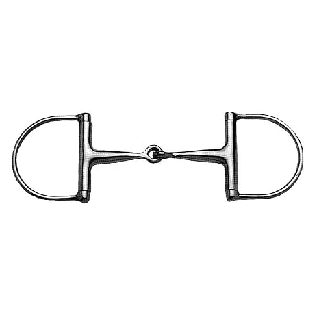 Korsteel Stainless Steel Hunter Dee Ring Snaffle Bit, 5.25"