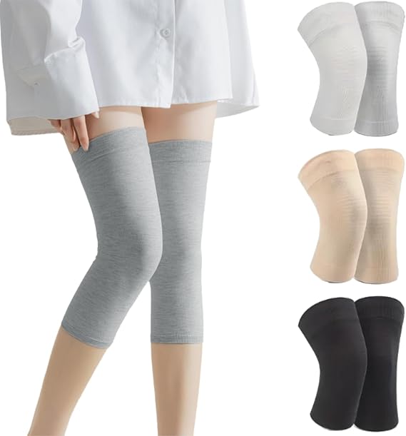 3Pairs Knee Compression Sleeves for Women Men, Lightweight Thin Knee Sleeves for Knee Pain Relief, Non-Slip Knee Brace for Dancing Yoga Running Cycling (11Inch Long)