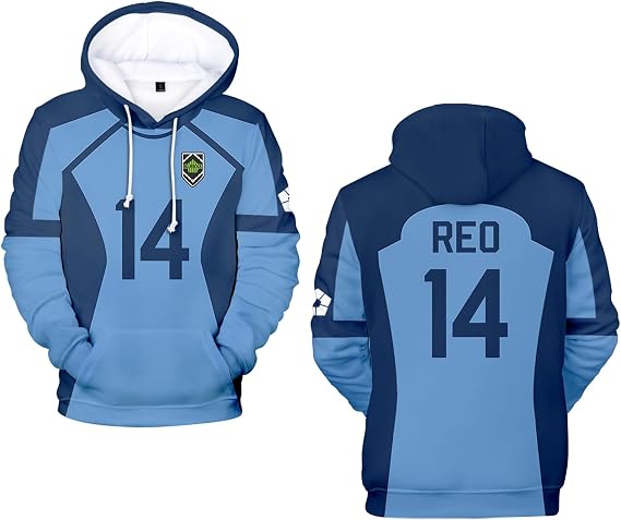 WJHYWDH Anime Blue Lock Yoichi Isagi Cosplay Hoodies Merch Casual Hooded Sweatshirt Unisex Clothing