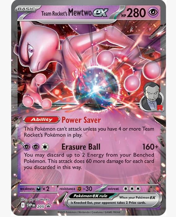 Mewtwo ex from Team Rocket - SV: Scarlet & Violet Promo Card #205 by Pokemon
