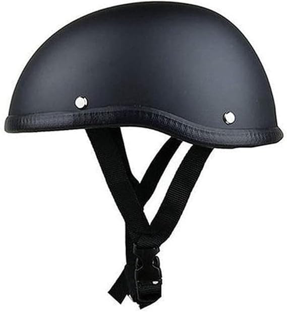 Adults Retro Baseball Cap Style Half Helmet, Vintage Lightweight Open Face Scooter Men & Women Motorcycle Helmet for Street Bicycle Moped Cycling, DOT Approved(Black B)