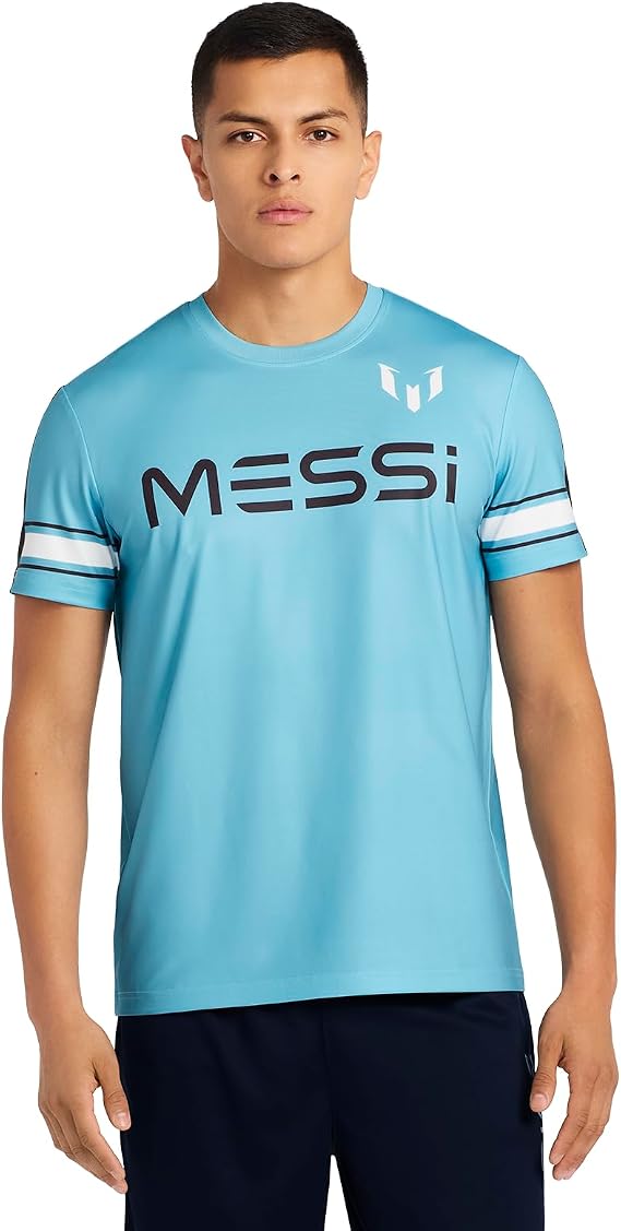 Messi Men's Mesh Tee, Lifestyle Short Sleeve T-Shirt | Standard Fit with Graphic