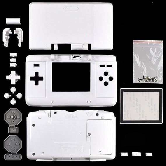 Replacement Full Housing Case Cover Shell + Screwdriver Kit for NDS Console (White)