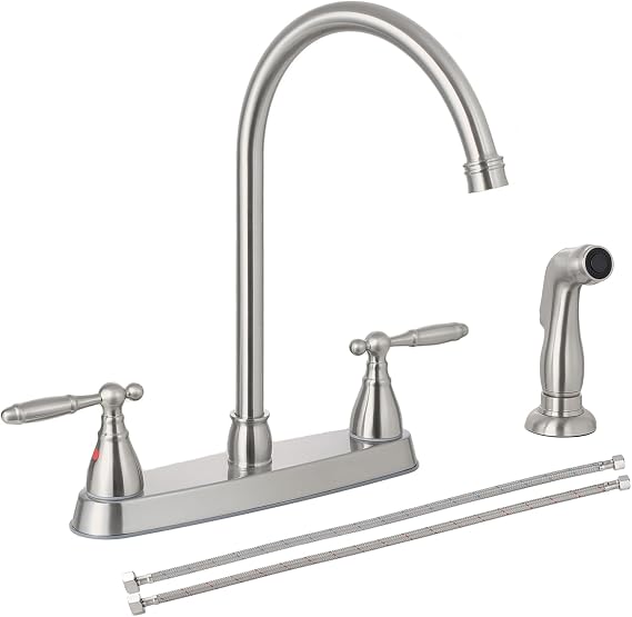 SHACO Kitchen Faucet with Side Sprayer, 2 Handle Kitchen Sink Faucet
