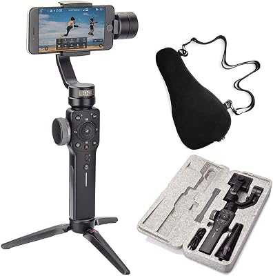 Zhiyun Smooth 4 Case Kit, Zhiyun Smooth Q Upgraded Version, 3 Axis Handheld Smartphone Gimbal, Focus Pull & Zoom Capability, Timelapse Expert, Object Tracking, 12h Runtime, Phonego Mode