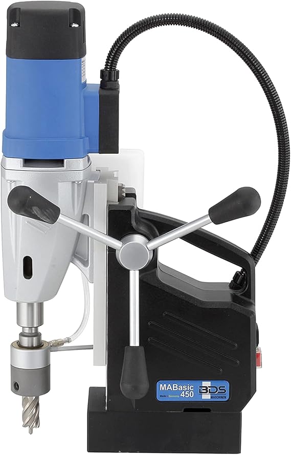 CS Unitec | MABASIC 450 | Portable Dual-Gear Portable Magnetic Drill Press - 110 V, up to 2 Dia in Hole Capacity, MT2 to 3/4" Weldon Shank, 3,080 lbs Magnetic Force Made in Germany