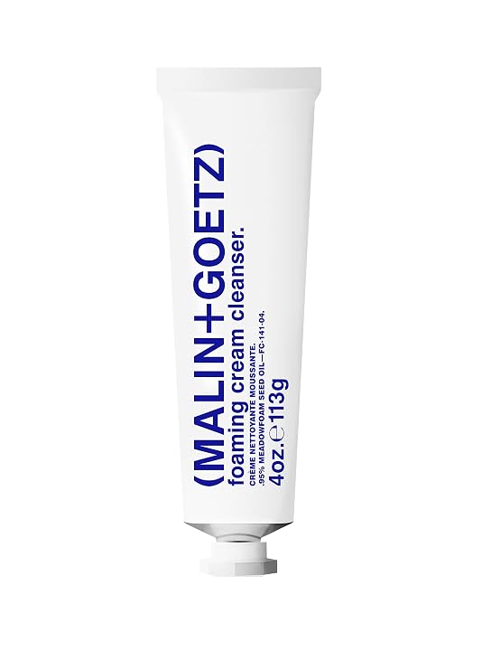 MALIN+GOETZ Foaming Cream Cleanser Gentle Daily Face Wash, 4 fl oz | Cream-to-foam face wash, prebiotics, non-stripping, pH-balanced, vegan & cruelty free