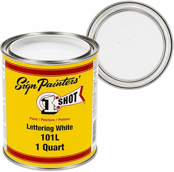 1 Shot Lettering Enamel 101L White Quart