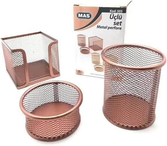MAS Perforated Triple Set Rose Gold
