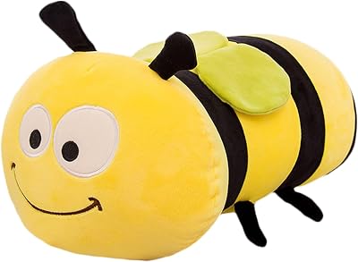 Bee Plush Stuffed Animal, Cute Bumble Bee Toy Pillow, Gifts for Girls Boys 17.7