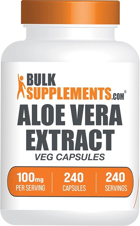 Aloe Vera Capsules - Aloe Vera Extract, Aloe Vera Supplement - Herbal Supplement, Gluten Free, 1 Capsule per Serving, 240 Veg Capsules (Pack of 1)