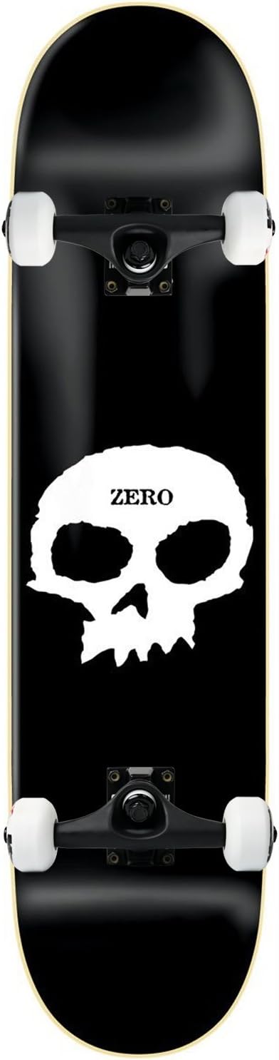 Zero Skateboards Skateboard Assembly Single Skull 8.75'' x 32.9'' Complete, Black
