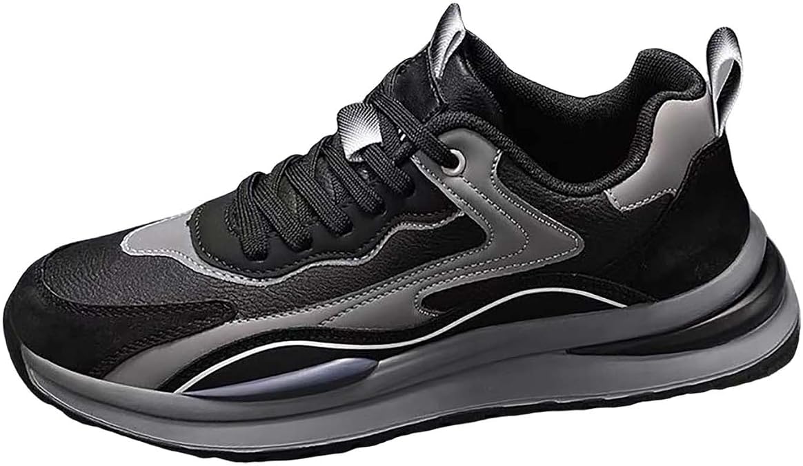 Mens Orthopedic Trainers Low-Top Comfortable Running Shoes for Men Gym Outdoor Sports Lace Up Sneakers with Air Cushion Wedge Casual Slip-Resistant Fashion Sneaker Classic 2026 New