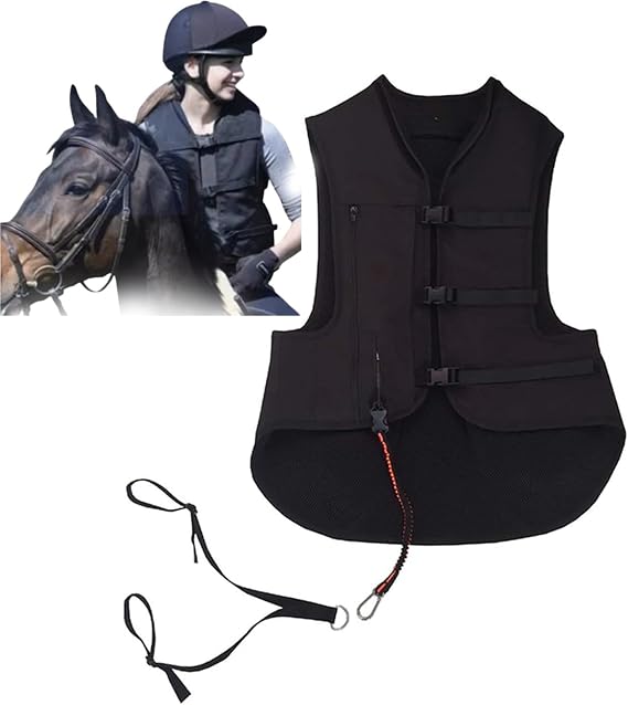 Lightweight Professional Airbag System Equestrian Riding Air Bag Vest Inflatable Vest Motorcycle Riding Motorcycle Vest with Equestrian Sports, Off-Road Anti-Falling Airbag Vest