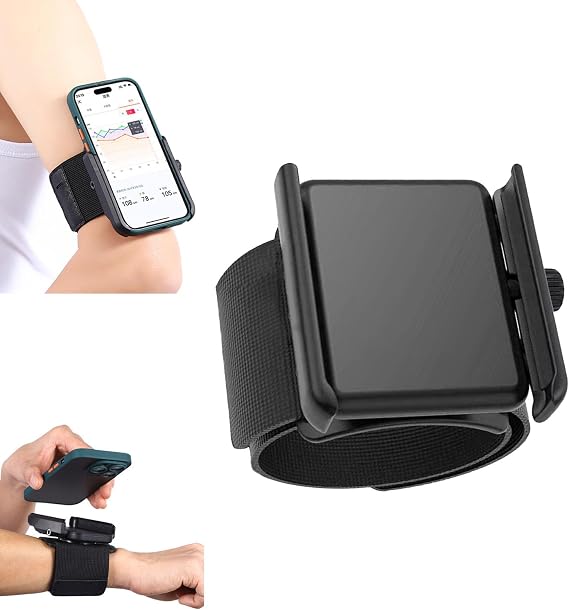 Wristband Phone Holder, 360 Rotation & Detachable Sports Armband Cell Holders, Hands-Free Phone Accessories for Selfies Videos Live Broadcast Hiking Biking Walking