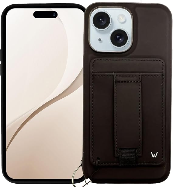 Walli Cases Magnetic Wallet Case for iPhone 15 Plus, Kickstand