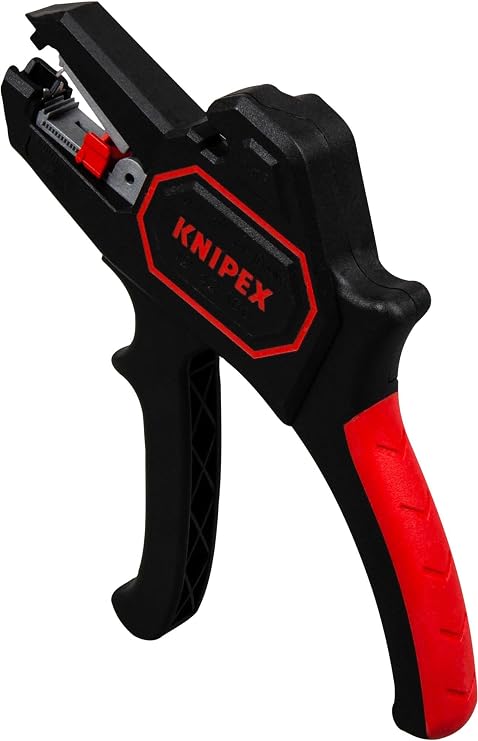 KNIPEX 12 62 180 Otomatik Tel Sıyırıcı 180 mm, Siyah | Otomatik ayarlanabilir kablo sıyırıcı Knipex