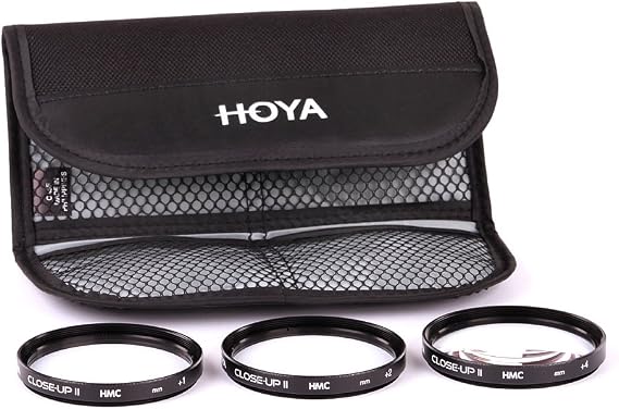 Hoya 49mm Close-UP Diopter Lens Filter Set II +1, +2, and +4 Diopters Included for Close-Up Photography and Anamorphic Lenses Multi-Coated Glass Elements for Superior Optical Performance