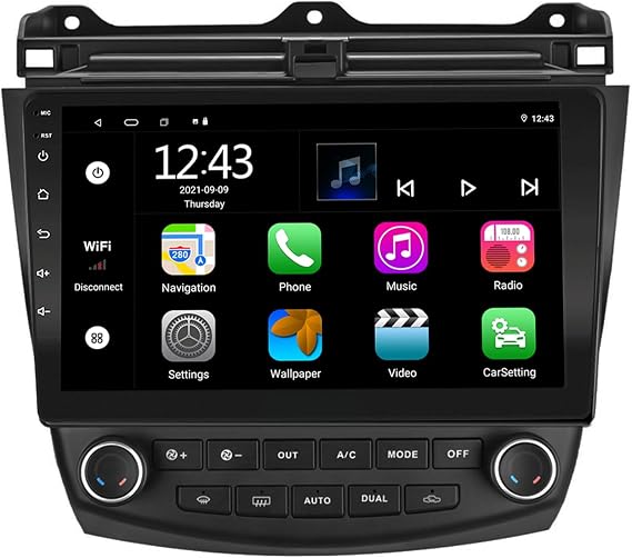 Wireless Carplay Radio Android Car Stereo for Honda Accord 7th 2003-2007