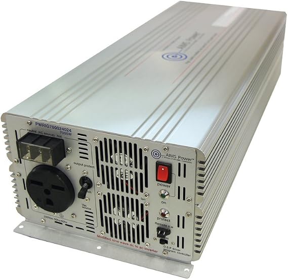 AIMS 7000W 24V Industrial Modified Sine Inverter GFCI 240V Only