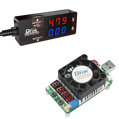 DROK Digital Multimeter USB 2.0 and USB Load Tester