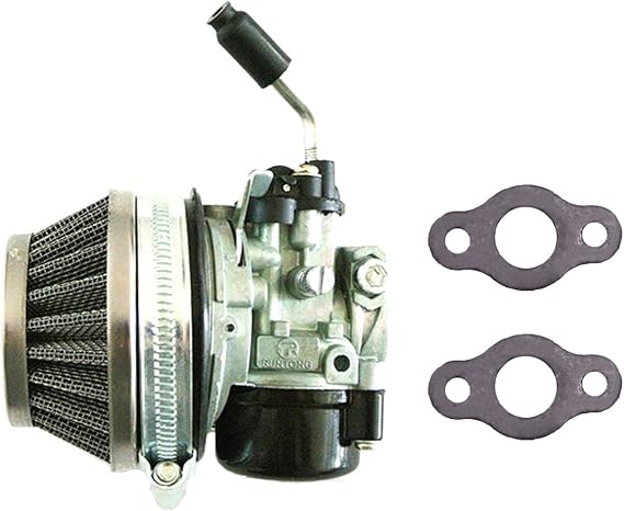 Carburetor & 58mm Silver Air Filter with Gaskets Kit For 49cc 60cc 66cc 80cc 2 Stroke Engine Motorized Bicycle