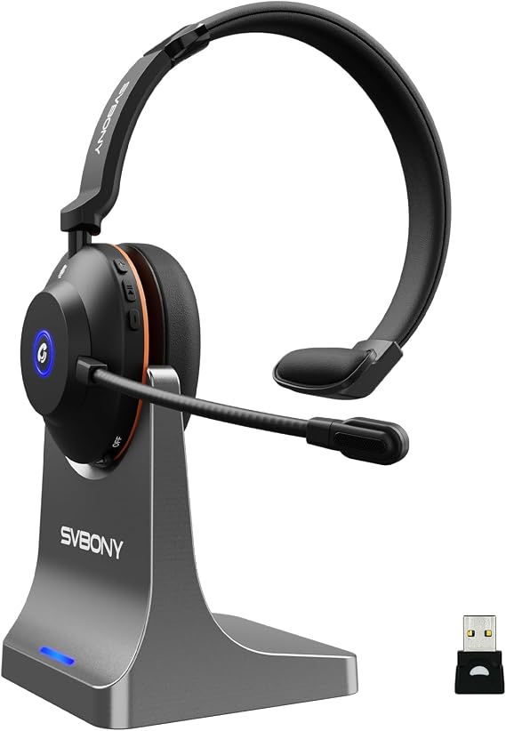 SVBONY SVN H1 Wireless Headset with Mic for Work