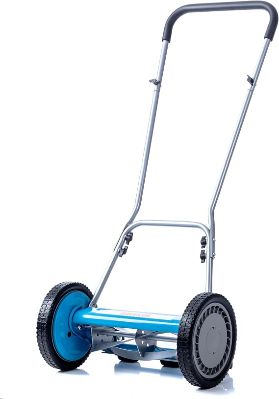 American Lawn Mower Company 2205-14 14 Inch 5-Blade Push Roller Lawnmower, U-Handle