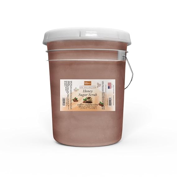 BeBeauty Coffee Cappuccino Honey Sugar Body Scrub 5 Gallon | Gentle Exfoliation for Glowing Skin, Spa-Like Experience at Home