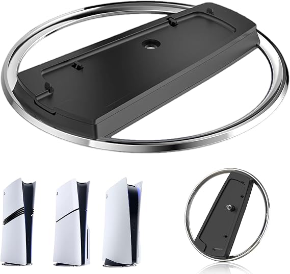 Junohawk Vertical Stand for PS 5 Consoles, Non-slip Base Mount for Ps 5 Slim Consoles, Space-Saving Design for PS 5, P5 5 Pro and Slim Disc/Digital Console