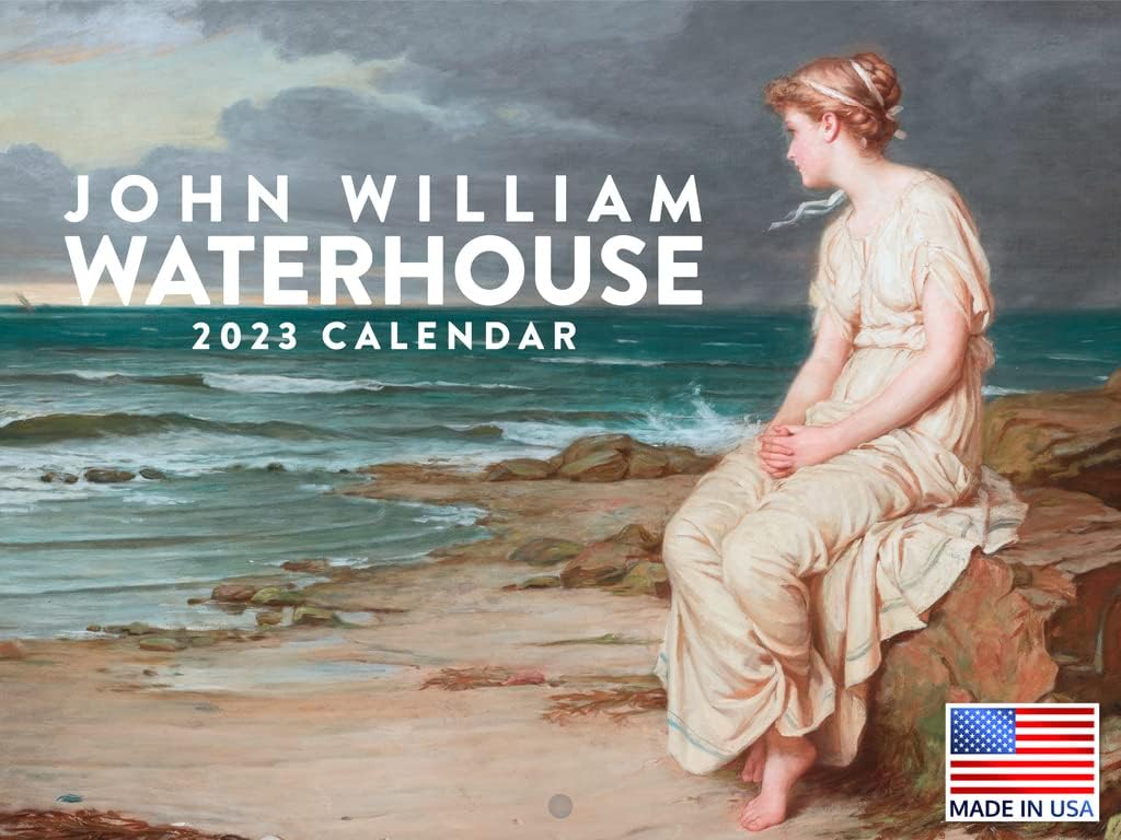 John William Waterhouse Calendar 2023 Monthly Wall Hanging Calendars Famous Artwork Fine Art Painting JW Large 30 Month Has 12 Month Write On Planner Plus 18 Month Preview 2022 and 2024 Made In USA