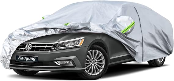 Kaugung 6 Layers Car Cover Custom Fit VW Passat Sedan from 2000 to 2025, Waterproof All Weather Resistant Outdoor Indoor Sun Rain Dust Snow Protection. (USA Warehouse, Within 3-7 Days)