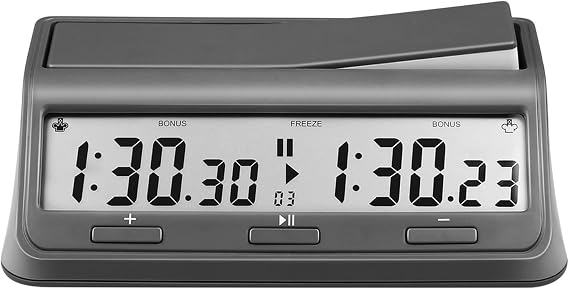 LEAP Chess Clock Digital Chess Timer Professional Board Games Timer with 37 Preset Modes Countdown Bonus Increment Delay Byo Yomi Restricted Moves for International Chess Chinese