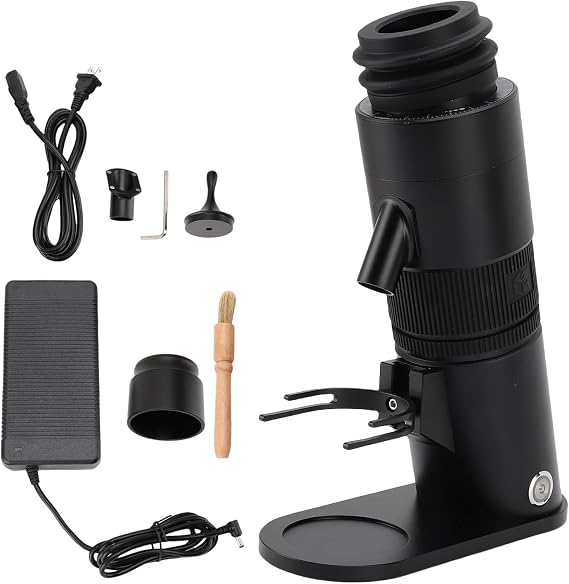 Electric Burr Coffee Grinder, 83mm Ti Coated Burrs with 63 Adjustable Grind Settings for Espresso French Press Pour Over Home Office Coffee Shop Use (US Plug)