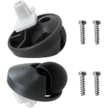 Grey and Black Front Caster Wh-EEL Replacement Compatible for Roborock Q5, for Q7 Max Series Robot Vacuum Cleaners (2 Pack)