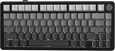 X85 Wireless Mechanical Keyboard, TKL 82 Keys Bluetooth 5.02.4GHzUSB-C Hot Swappable Custom Keyboard,Gasket Structure,Knob,RGB Backlit Gaming Keyboard for PCMacPS4XboxBlack