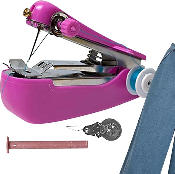 Mini Sewing Machine, Hand Held Sewing Machine, Heat Resistant Portable Sewing Machine, Electric Sewing Machine, Clothes Repair and Travel Multipurpose Hand Sewing Machine, Mini Sewing Machine,