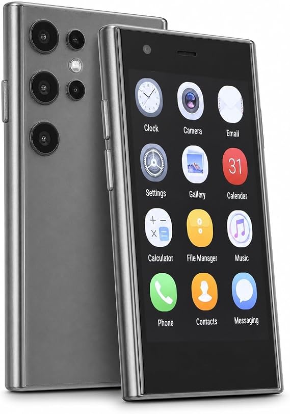 Elprico SOYES S23 Pro Smartphone 30 Zoll Ultradünnes -Handy 2 GB RAM 16 GB ROM 3G Taschenhandy für Android 8.1 (Black)