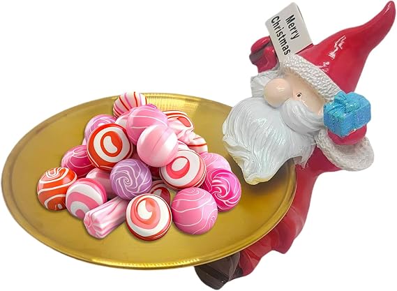 Candy Dishes Decorative Santa Claus Candy Plates Desk Decor | Christmas Table Decor Home Decor for Cookie Treat Shop Shelf Desktop Kitchen Bedroom Living Room Party