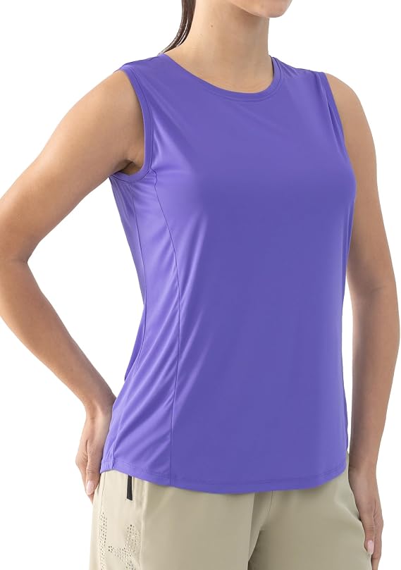 Cosmolle Workout Tank Tops for Women Lightweight Loose Fit Sleeveless Tops Stretch Cool UPF 50+ Running Tank Tops Quick Dry