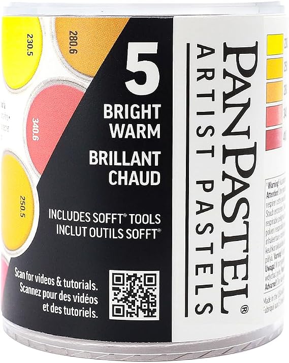 PanPastel Artist Pastels by Golden, Bright Warm Stack Set, 5 Colors