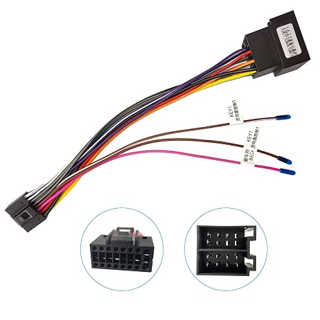 Hikity 16 Pin Wiring Harness ISO Adapter for Android Car Radio