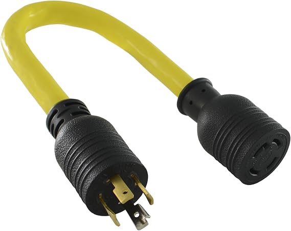Conntek 20Amp L14-20P to 30Amp L14-30R Generator Adapter Cord 1.5-Feet
