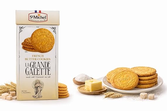 St. Michel La Grande Galette French Butter Cookies, 1.3 Pounds