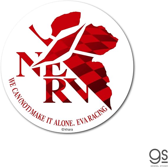 Evangelion Racing EVA Racing Sticker NERV Logo Circle Character Sticker Anime Licensed Product LCS1229 gs Official Merchandise